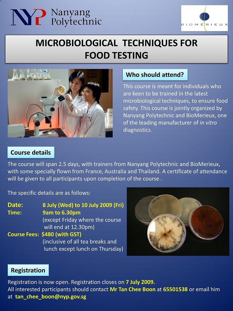 Short Course – Microbiological Techniques For Food Testing