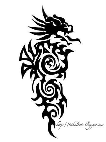 tribal,tattoos,dragon tattoos,dragon,tattoo design