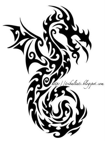 tribal,tattoos,dragon tattoos,dragon,tattoo design