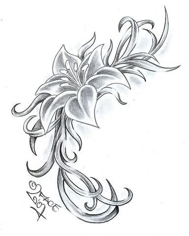 Snapdragon Flower Tattoo