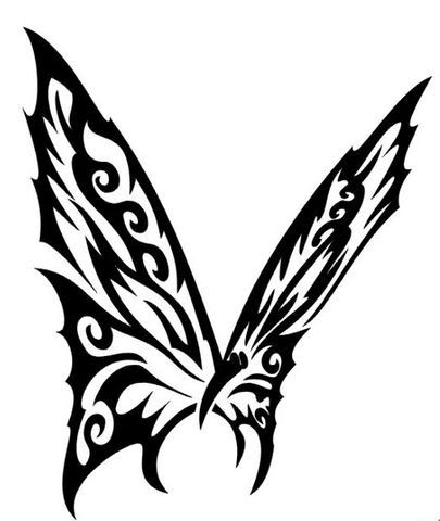 free image tribal butterfly tattoo design