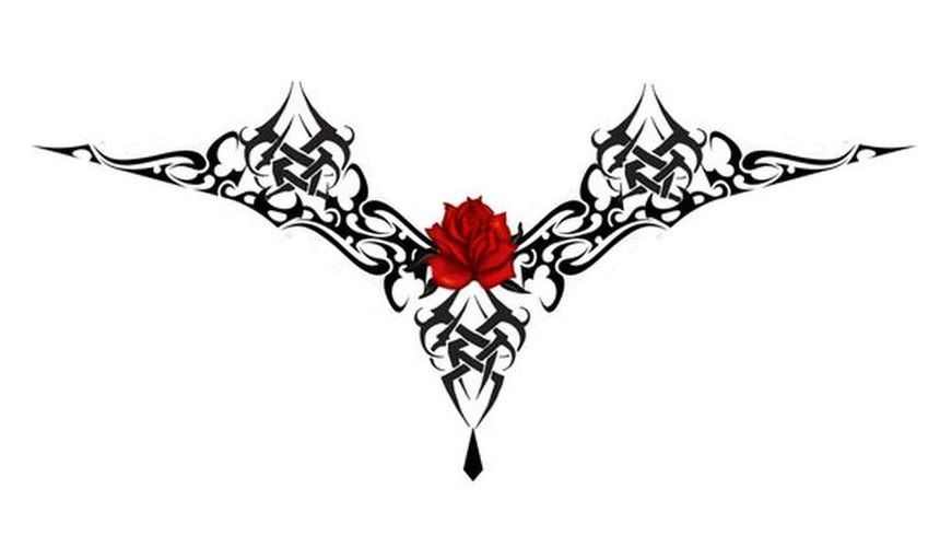 Rose tattoos that implement "tribal" into the design, seems to make the rose 