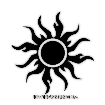 Black Tribal Sun · Celtic Sun Tattoo 
