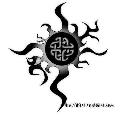 Black Tribal Sun · Celtic Sun Tattoo 