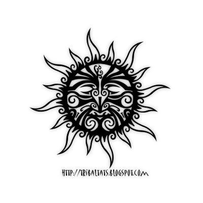 sun tattoos. Tribal Maori Sun Tattoo