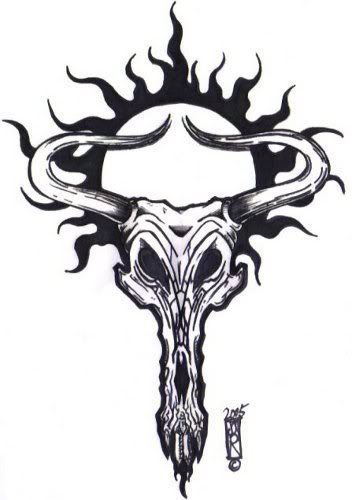 Aries Tattoo Skull