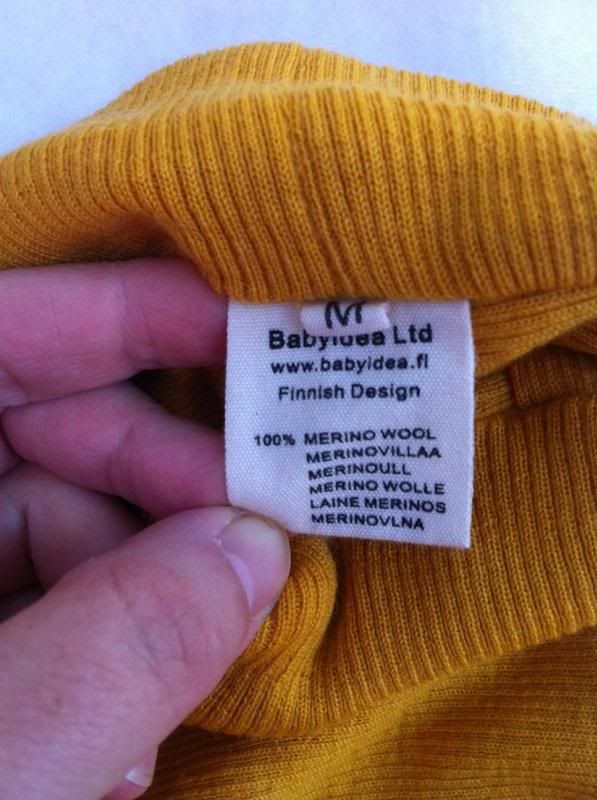 Yellow Babyidea Wool Longies- medium