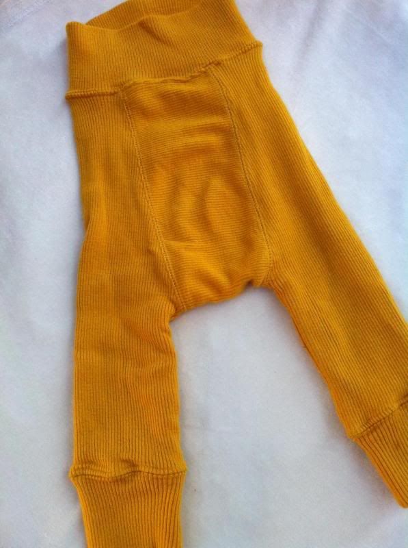 Yellow Babyidea Wool Longies- medium