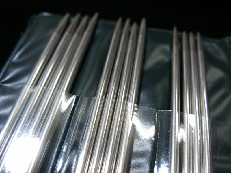 13.5" Stainless double pointed Knitting Needles in case eBay