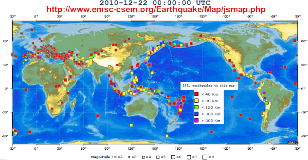 Map Of The World Showing Earthquake Zones Interactive Map: http://www.emsc-csem.org/Earthquake/Map/jsmap.php. Also Here: http://earthquake.usgs.gov/earthquakes/recenteqsww/ Global Earthquake Watch