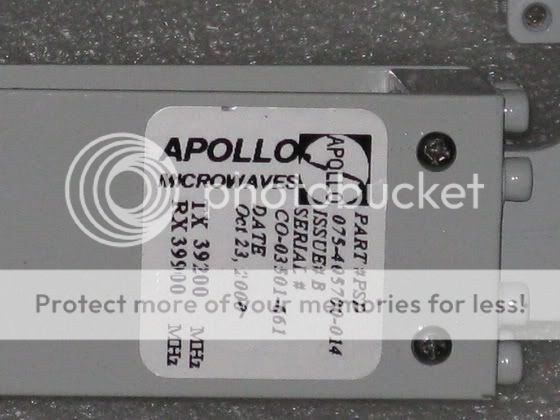 APPLLO MILLIMETER WAVE DIPLEXER WAVEGUIDE ADAPTER  