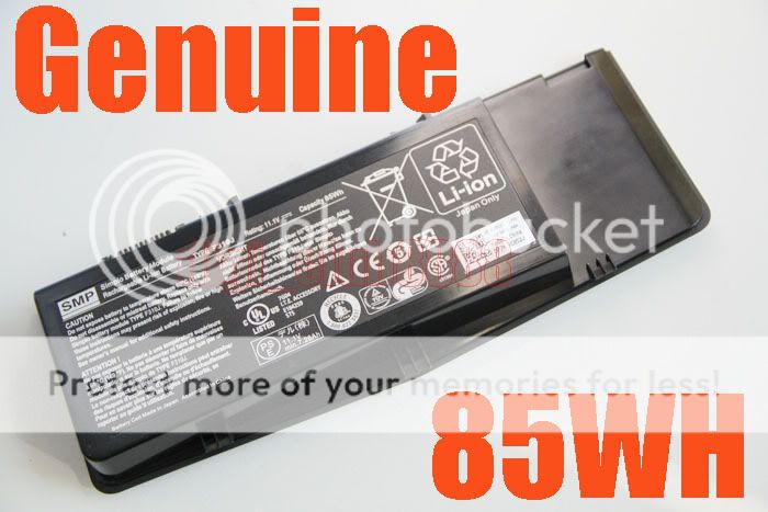 Original Battery Alienware Dell M17x F310J C852J 0F310J  