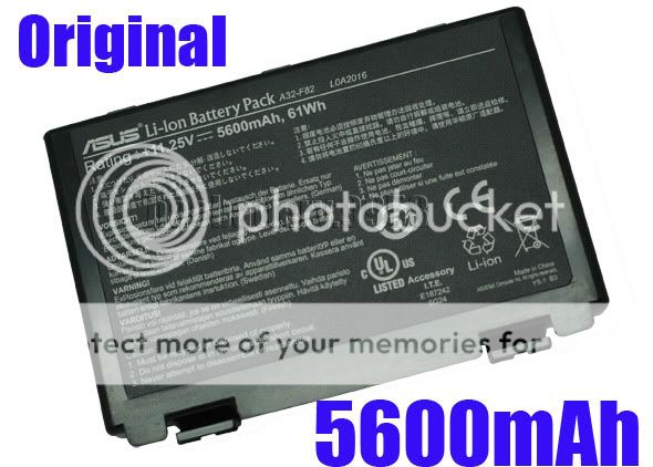 Brand New Original ASUS 5600mah A32 F82 F83S K40 K40E Laptop Battery