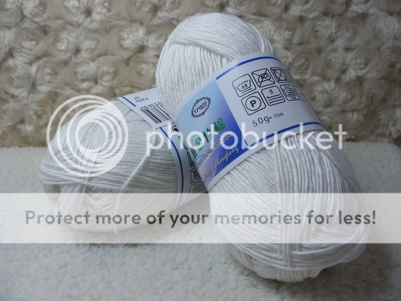Skeins Natural Bamboo Cotton Yarn;Sport;100g;white 1  